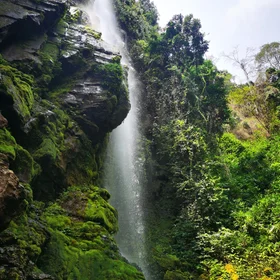 The waterfall near the Niary River in Congo-Brazzaville.