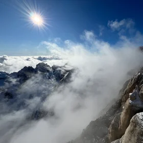 Orographic lift in the Dolomites