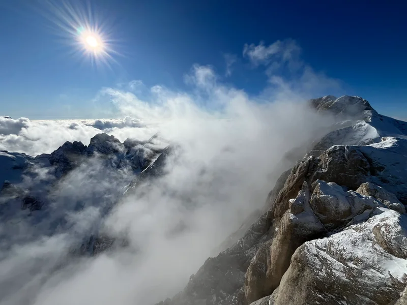 Orographic lift in the Dolomites