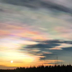 Mother-of-pearl clouds in Finnish Lapland
