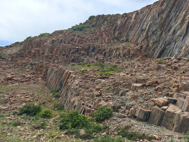Columnar basalt in UNESCO Global Geopark