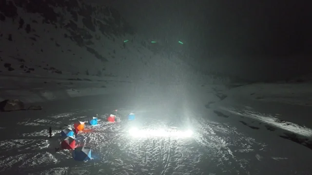 Snow Falling in Action