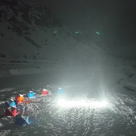 Snow Falling in Action