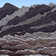 Stylized “mountains” of the Basque Coast by Maela Baldan