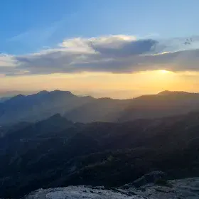 Sunset over the Sierra Nevada Mountains