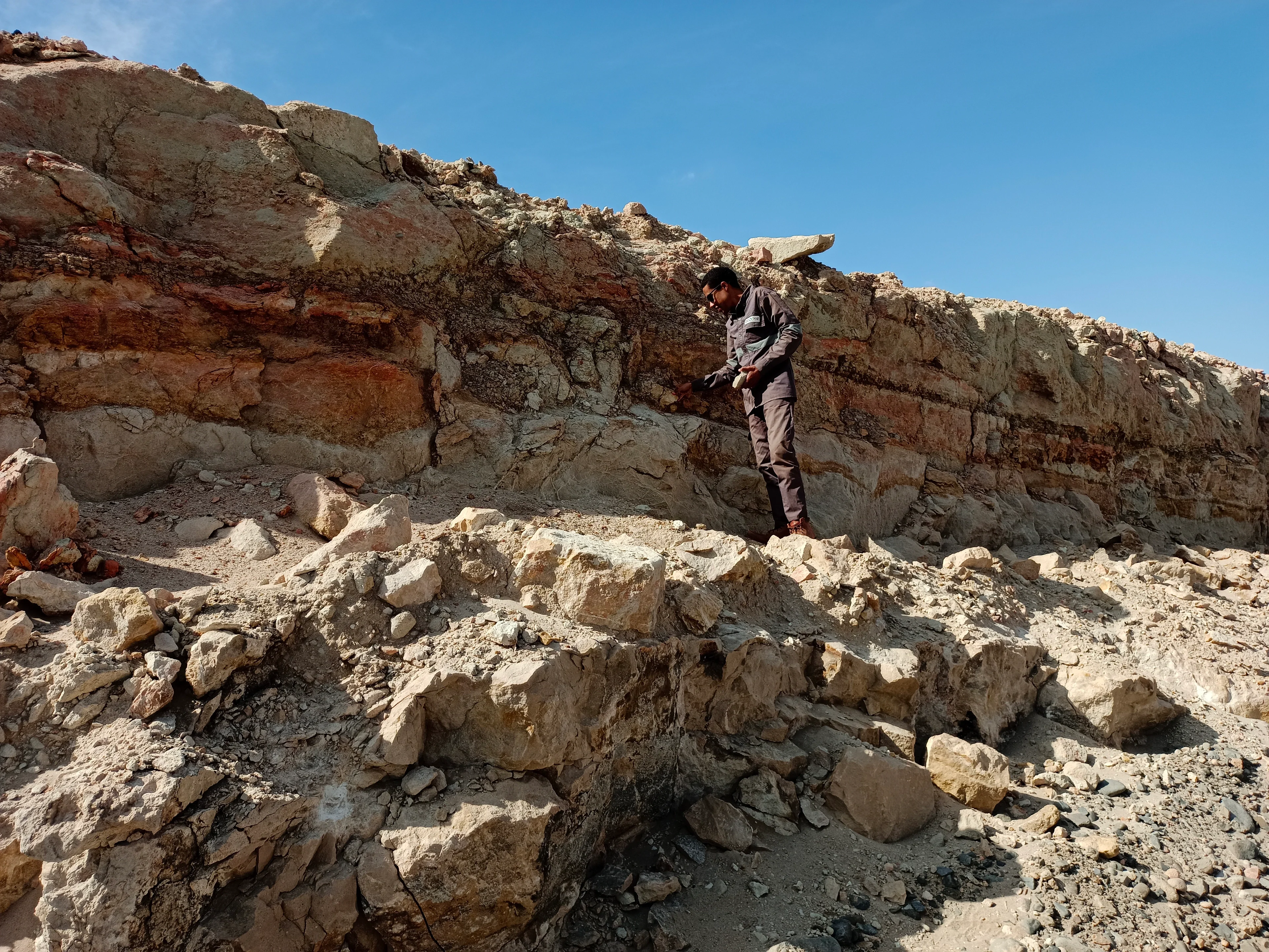 Siltstone & Kaolinite Outcrop