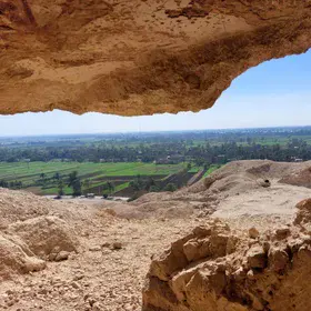 Bat Cave Entrance in Hammamiya – Shale Formations Overlooking the Nile Valley
