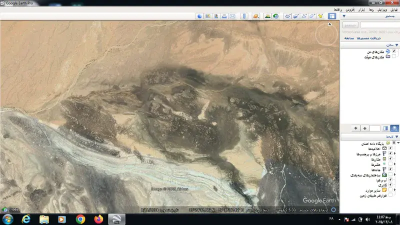 Attractions of the Iranian desert from space