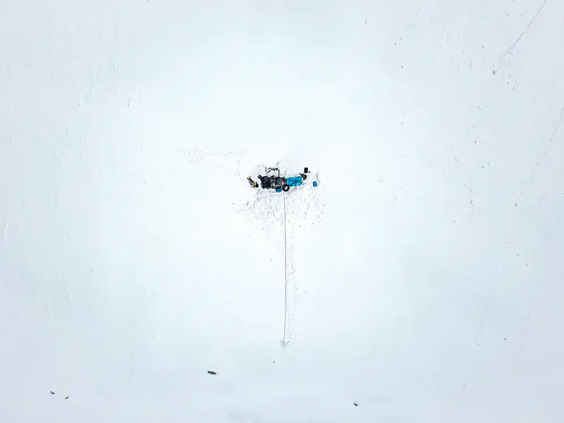 Hotwater in a frozen frame - Alphubel south face, Switzerland