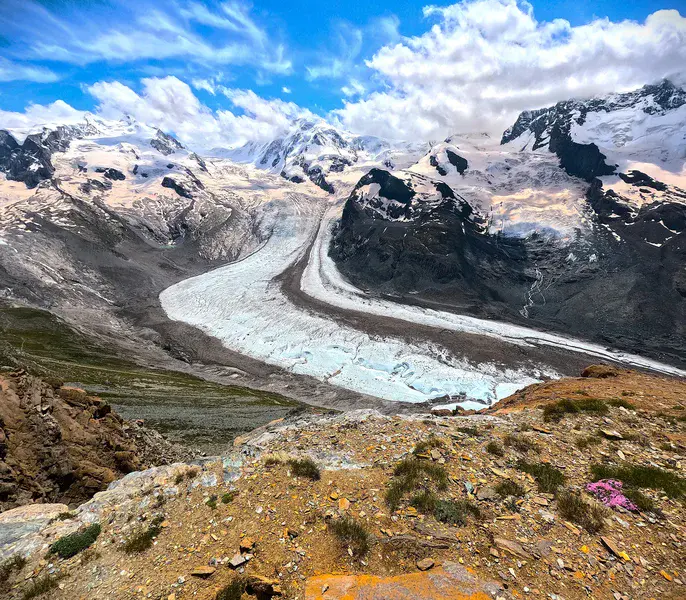 Melting Glacier in the Alps