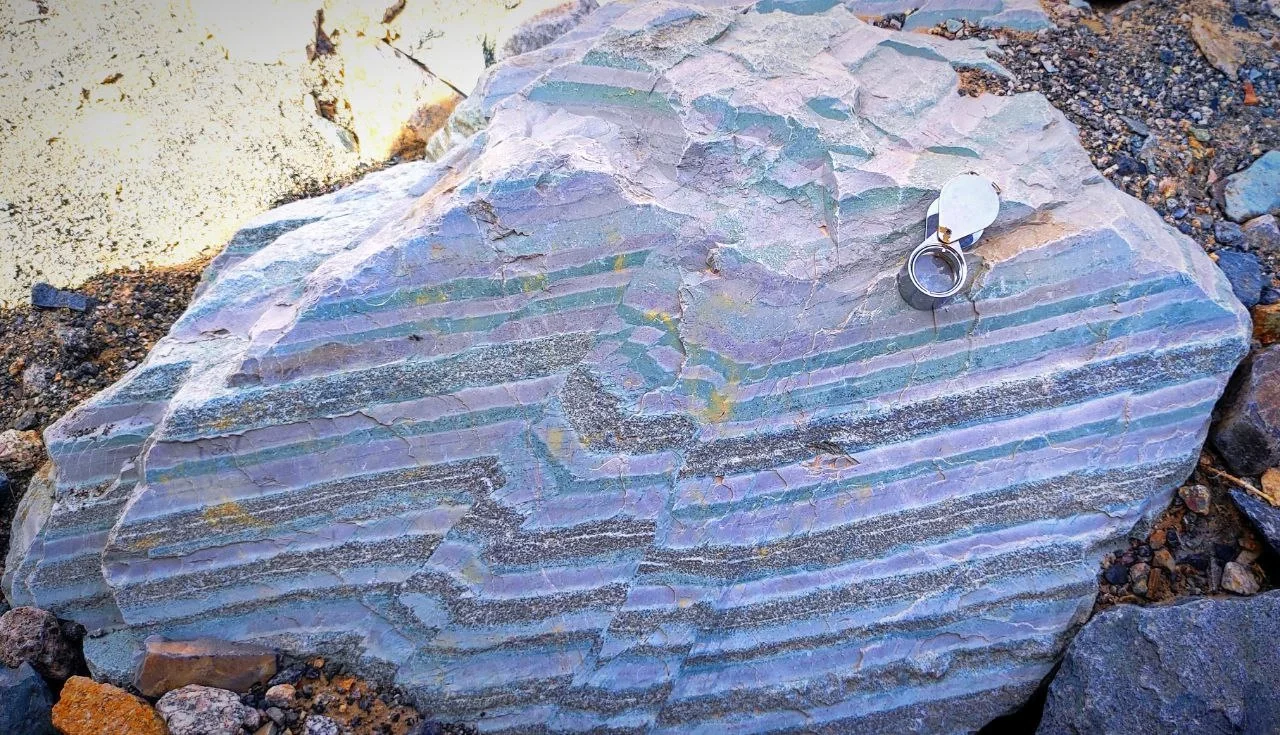 Micro faults in Hornfels around LAR volcano-plutonic potassic caldera, north of Zahedan, SISTAN; IRAN