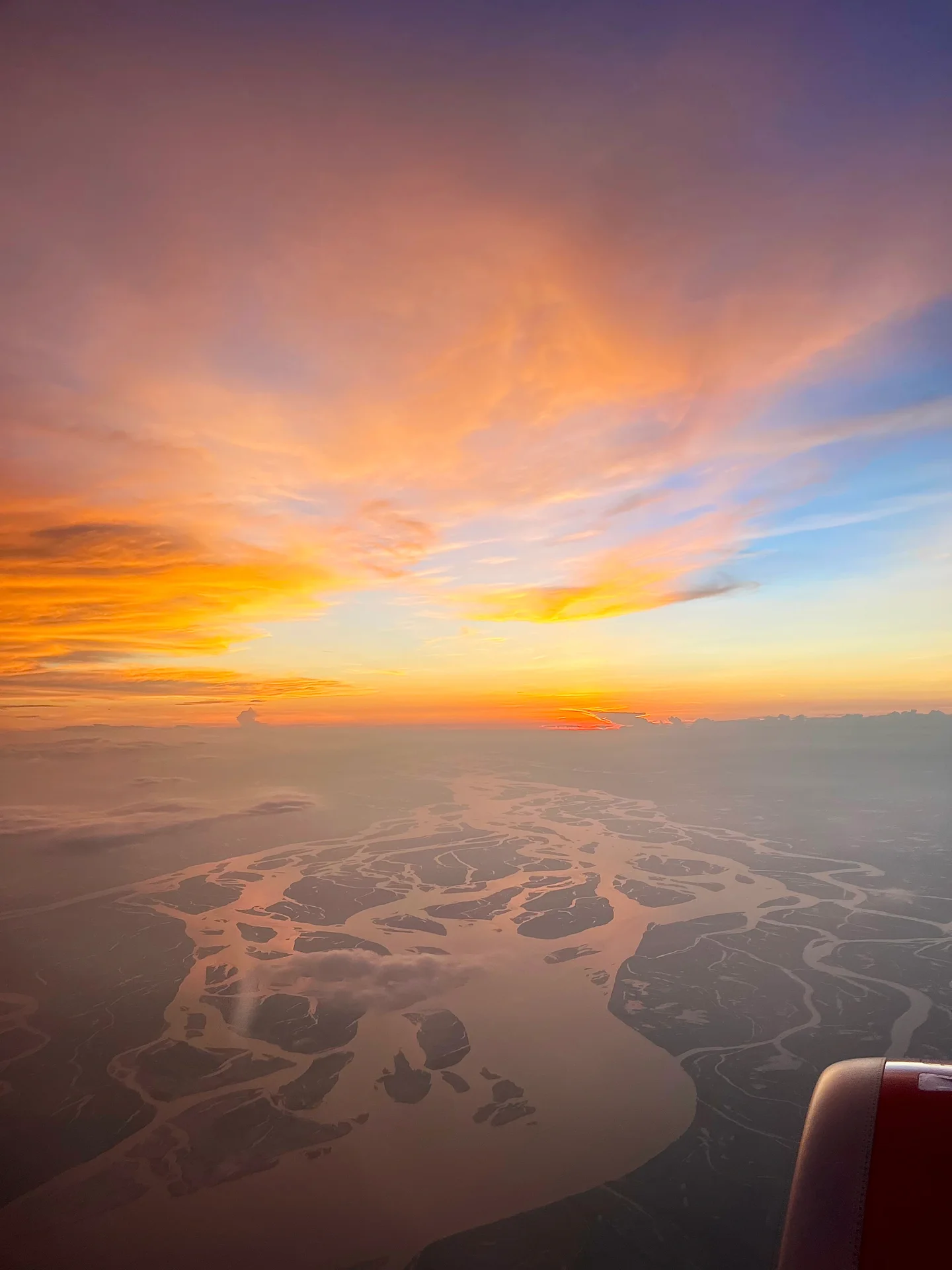 Braided Majesty of the Brahmaputra at Sunset