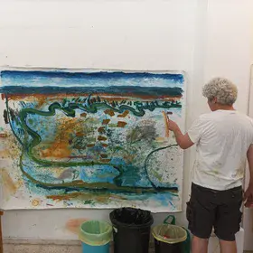 The floodplain on canvas