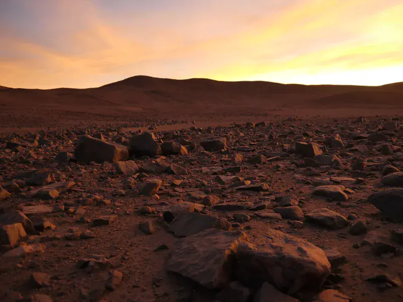 The Sunset over Mars