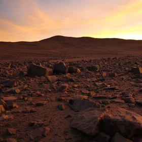 The Sunset over Mars