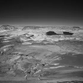 Descent into the Caviahue caldera from Copahue volcano