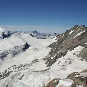 Calligraphy on a glacier surface