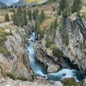 Astonishing Plima river in central European Alps