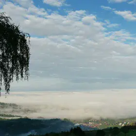 Fog and low stratus clouds in Sasbachwalden