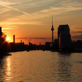 Beautiful sunset in berlin