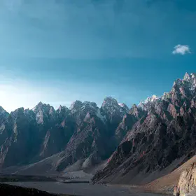 The Passu Cones and Hunza River