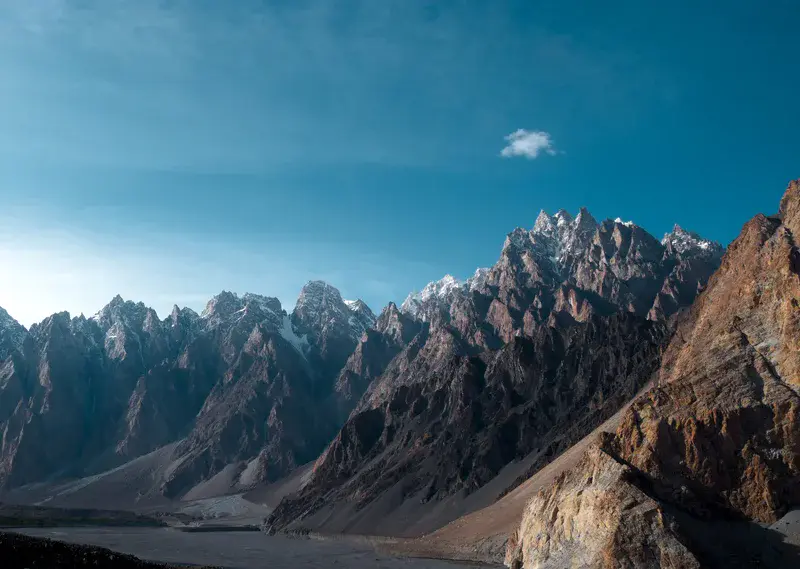 The Passu Cones and Hunza River