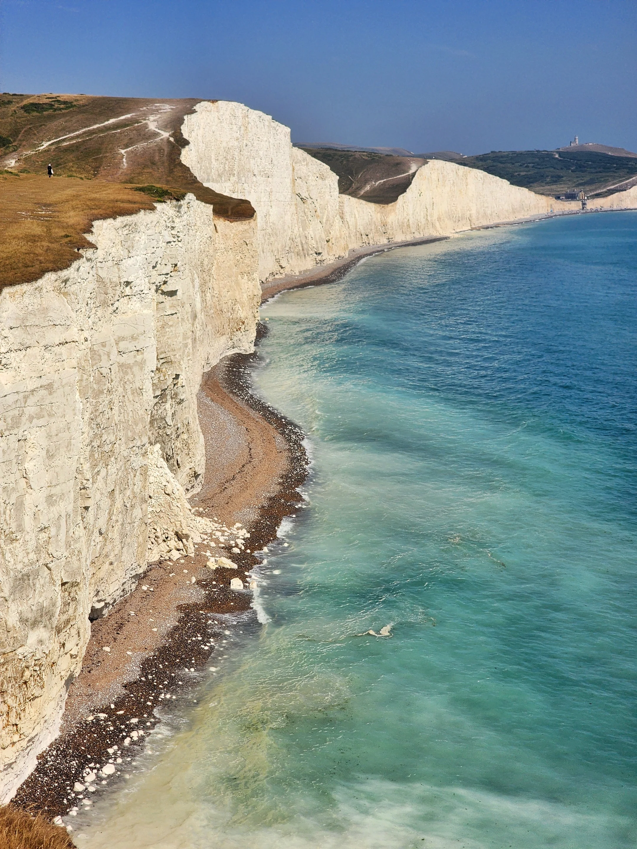 Rolling white hills.