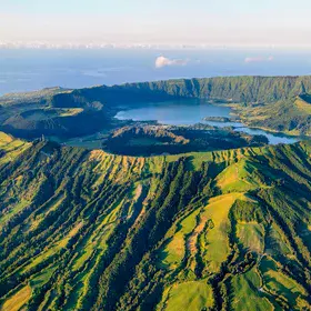 Dual Lacustrine Systems within the Sete Cidades Volcanic Caldera