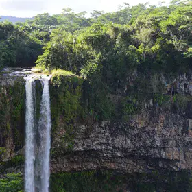 Tropical Drop in Volcanic Island
