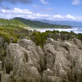 The "Pancake Rocks" in Punakaiki in Aotearoa New Zealand