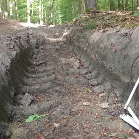 Severe soil compaction in a forest skid trail in central Germany