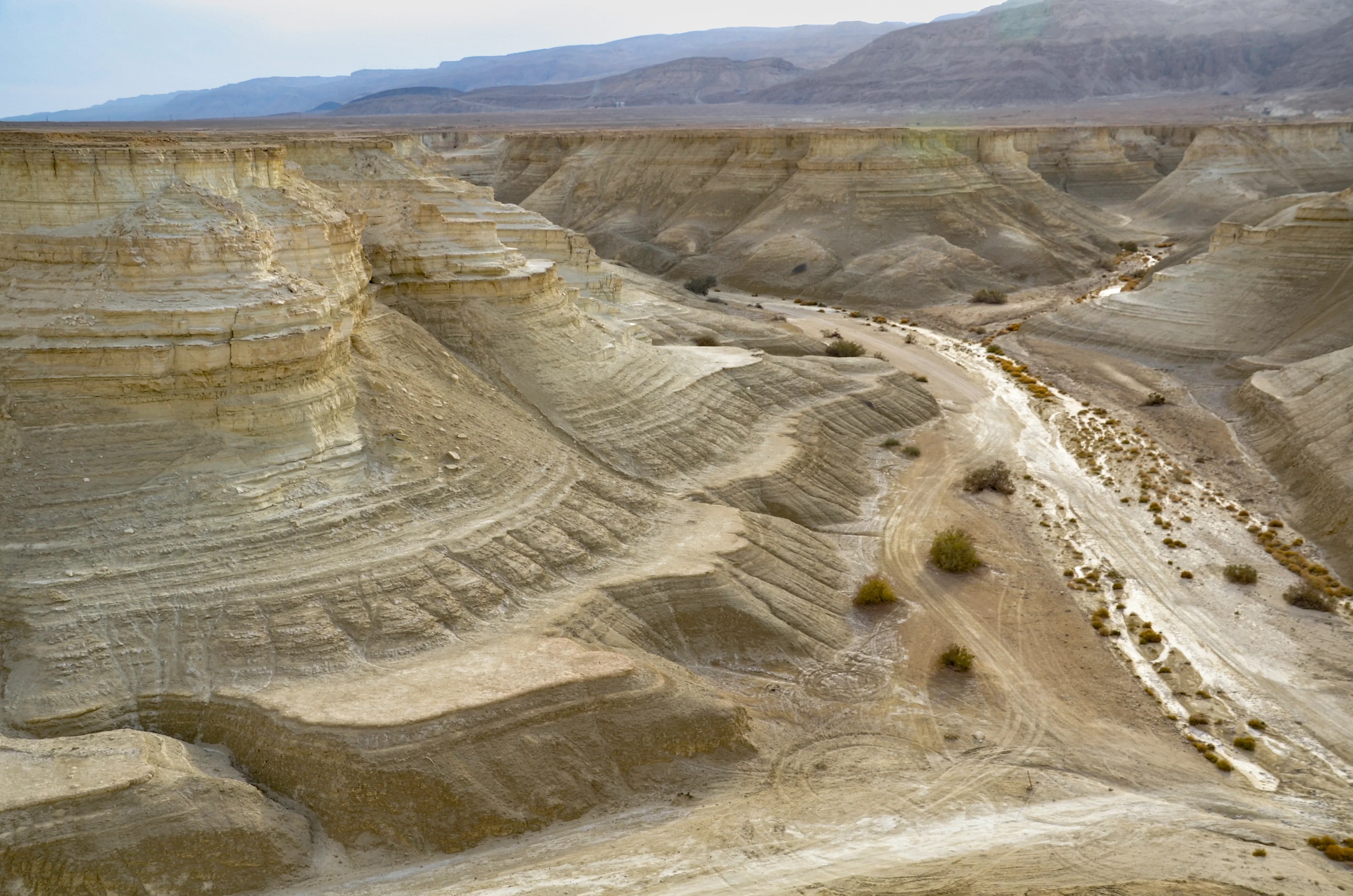 Last glacial period lake deposts near the Dead Sea.